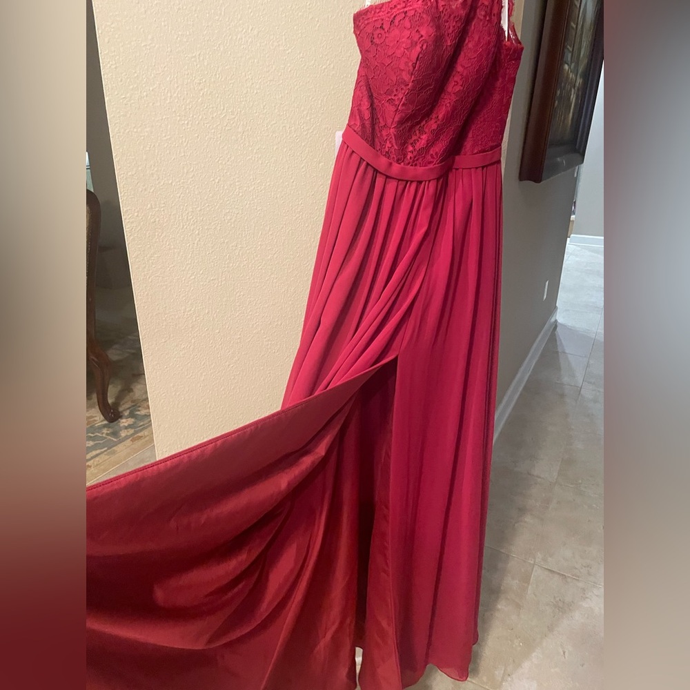 NWT AZAZIE BURGUNDY FORMAL DRESS - Picture 8 of 12